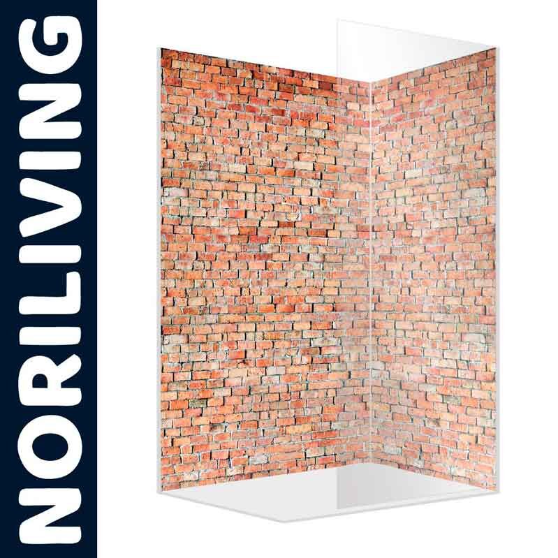Eckige Wandverkleidung in Ziegelsteinoptik von NoriLiving
