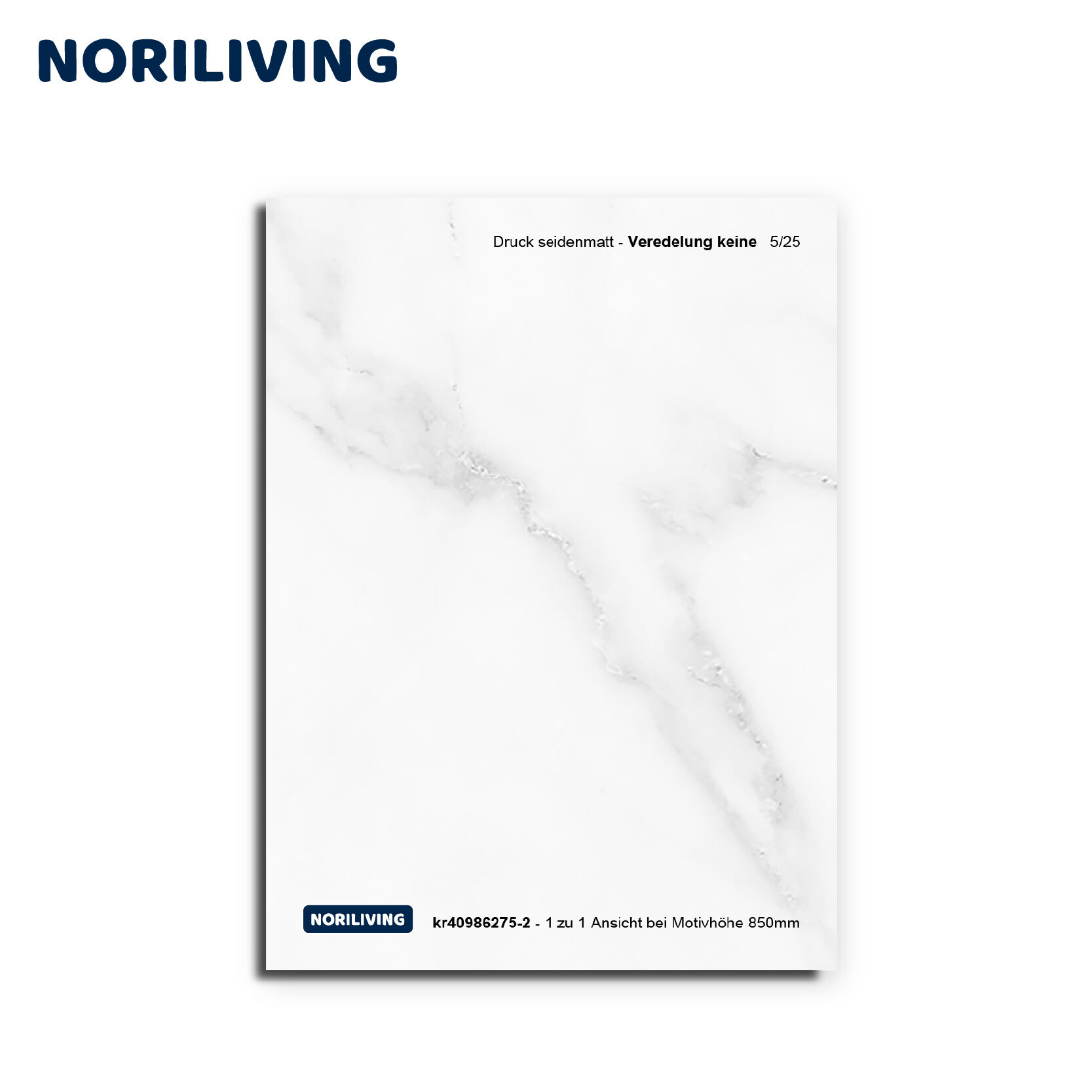 NORILIVING seidenmatter Druck, keine Veredelung, Größe 850mm