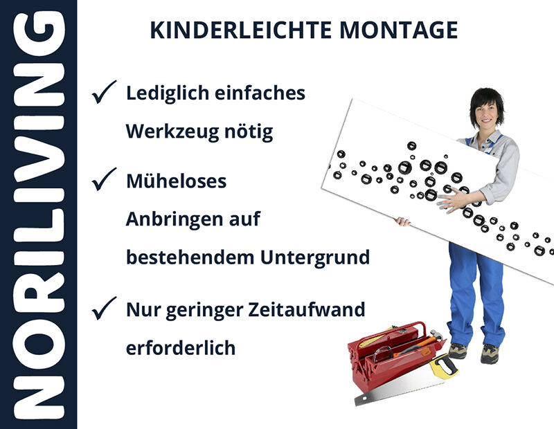 Küchenrückwand Alu Luftblasen 557 - schwarz-weißnd aus Aluverbund