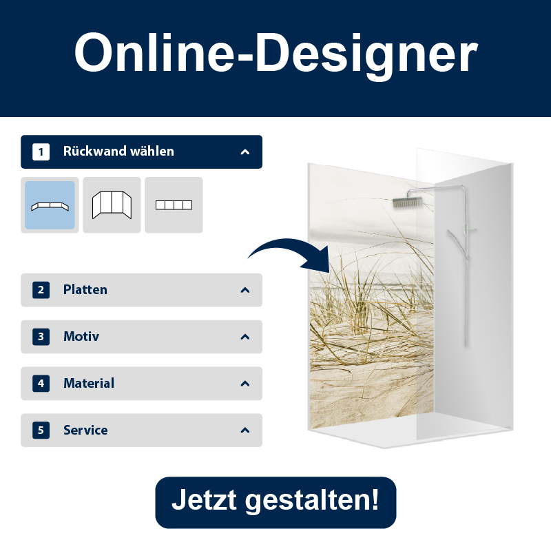 Duschwand Aluverbund Designer 