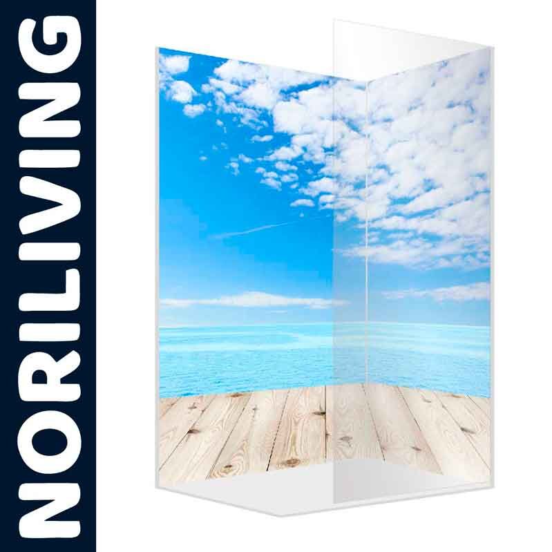 Fotoleinwand mit Strandmotiv und Meerblick von NORILIVING, ideal zur Raumdekoration