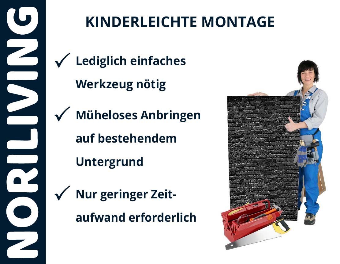 Aufzählung der Vorteile einer Badrückwand aus Aluverbund