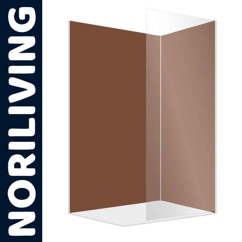 Teilrahmenlose Duschwand in Braun von NORILIVING